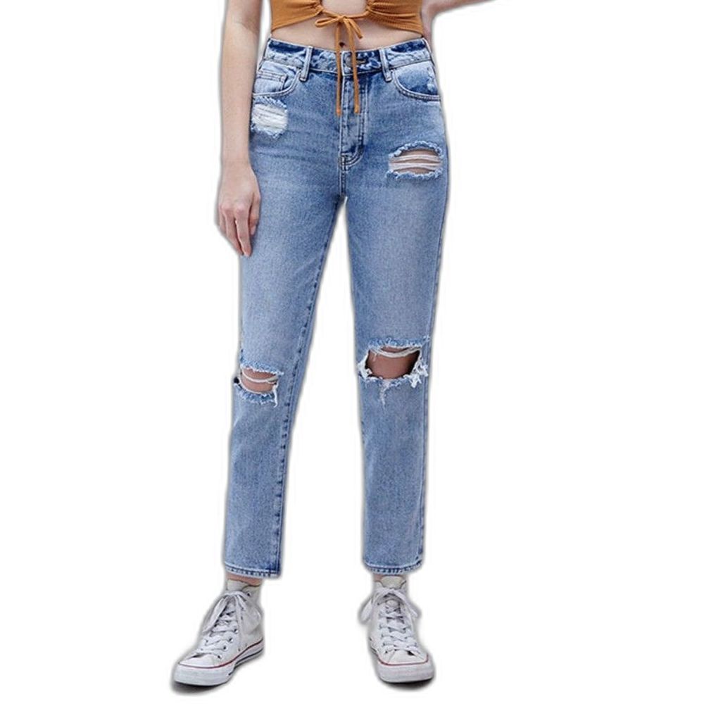 Pacsun Mom Jeans Distressed Light Wash Denim 26